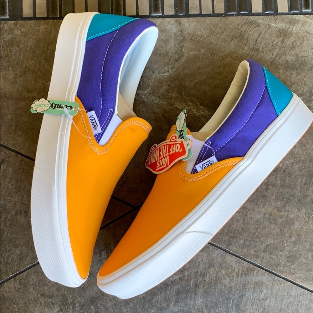 VANS COMFYCUSH SLIP ON MULTI BLOCK MULTI/TRWHT WMN - Picture 16 of 16